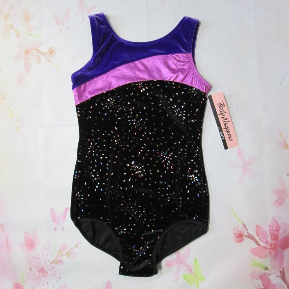New Leotard Size 8-10 MC Tank Gymnastics Dance Jazz Velvet Body Wrappers Girls M